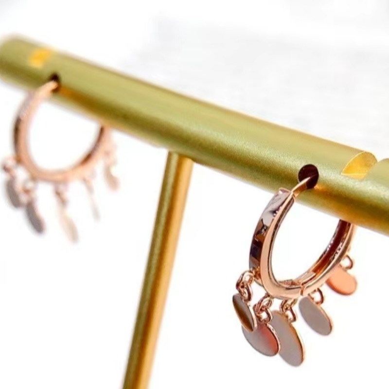 Tuochen smykker fabrik Nyt design 18k gul/rose guld øreringe sæt gave til kvinder