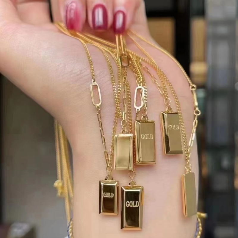 Ny modestil 999 5g teknologi guld halskæde til pige