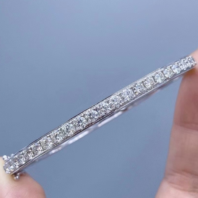 Tuochen smykker tilpasset 18k guld med ægte diamantsten armbånd til pige