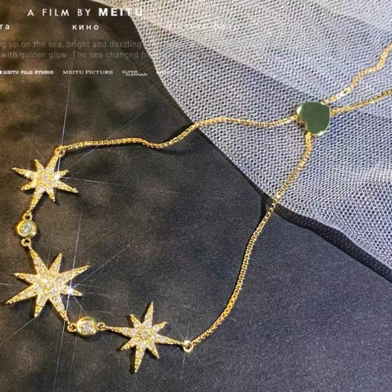 Tuochen smykker modenyt design 18k/14k/10k guld diamantstjerne samling armbånd